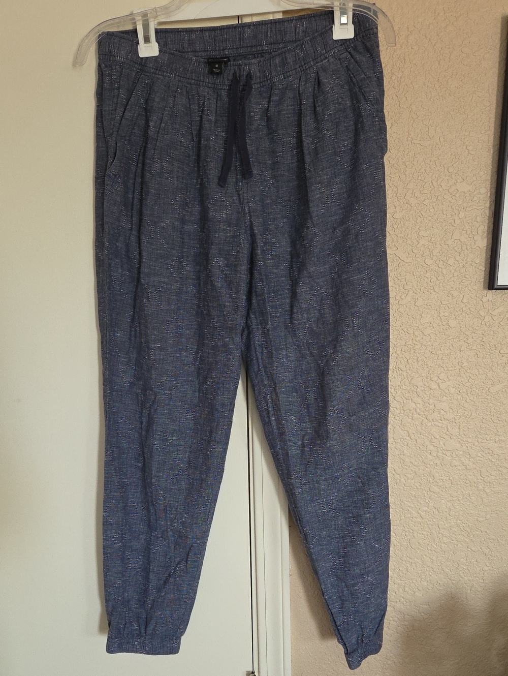 Patagonia Hemp Blue Heather Patterened Drawstring Joggers